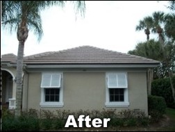 Shingled roof cleaning after